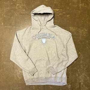 Vintage Columbia University Collegiate Gray Hoodie Sweater - Size XL